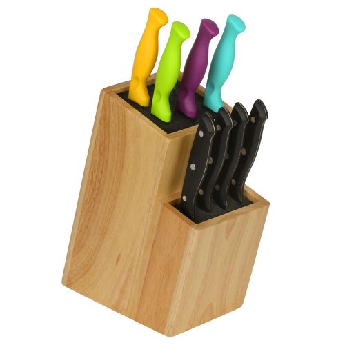  Mantello 2 Tier Universal Wood Knife Block Knife Holder Storage Organizer