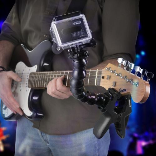  Mantona Maxi Auslegearm mit Klemme (geeignet fuer GoPro Hero 6 5 4 3+ 3 2 1, Session und andere kompatible Action Cams, sicherer Halt an Rohren und anderen Gegenstanden bis 50 mm)
