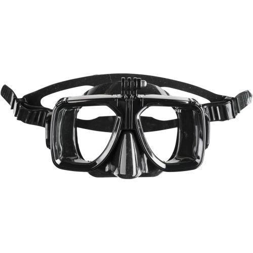  Mantona Taucherbrille mit Befestigung (fuer GoPro Hero 6 5 4 3+ 3 2 1, Session und andere kompatible Action Cams)