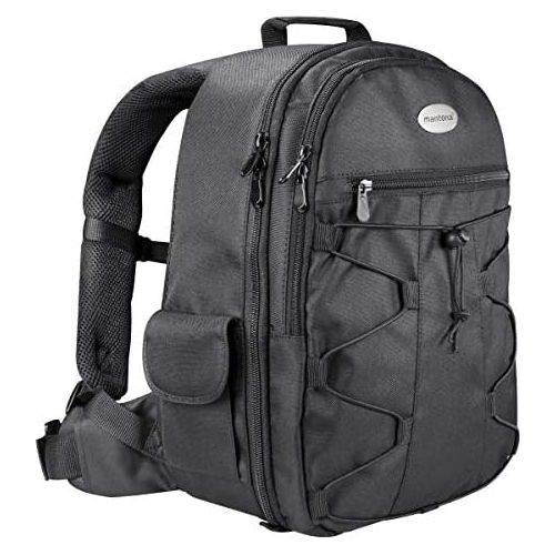  [아마존베스트]Mantona Azurit Camera Backpack (for DSLR Equipment, black, tripod holder, padded straps)