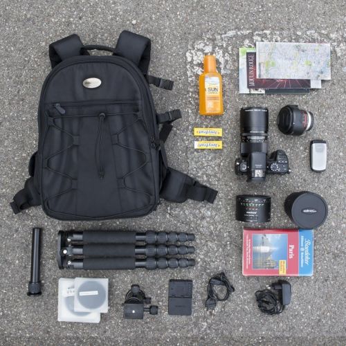  [아마존베스트]Mantona Azurit Camera Backpack (for DSLR Equipment, black, tripod holder, padded straps)