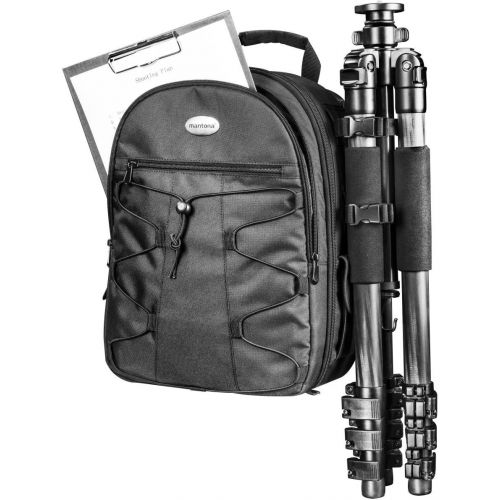  [아마존베스트]Mantona Azurit Camera Backpack (for DSLR Equipment, black, tripod holder, padded straps)