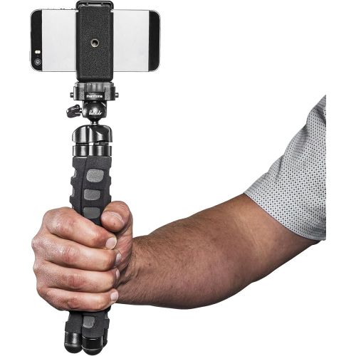  [아마존베스트]Mantona Kaleido Flex Lightweight Flex Tripod (with High-Quality 360° Ball Head, Suitable for Digital and Video Cameras, Smartphones and Action Cams) Deep Grey