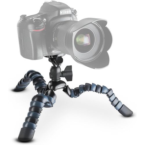  [아마존베스트]Mantona Armadillo DSLR (to working height 28cm/Maximum Load 3kgBlack/Grey + Adapter with 1/4-Inch Connector and Smartphone Holder