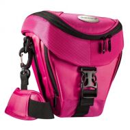 Mantona Colt SLR Camera Bag (Universal Bag incl. Quick Access, dust Protector, Carry Strap and Accessory Compartment) Pink