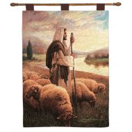 Manual Woodworker Manual Inspirational Collection 26 X 36-Inch Wall Hanging and Finial Rod, Good Shepherd by Greg Olsen