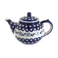 Manufaktura Blue Rose Polish Pottery Blue Violet Teapot
