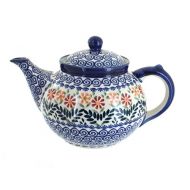 Manufaktura Blue Rose Polish Pottery Garden Bouquet Teapot