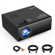 ManyBox Mini Projector, 4500 LUX Portable Video Projector with 45000 Hrs LED Lamp Life, Full HD 1080P Supported, Compatible with TV PS4, HDMI, VGA, TF, AV and USB-2020 Upgraded Ver