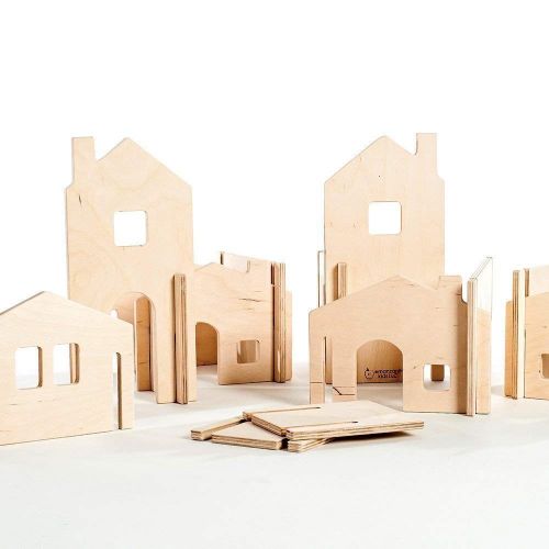  Manzanita Kids Modular Wood House Walls Building Toy