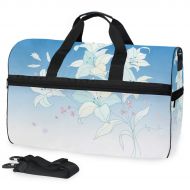 Maolong Graceful Lily Blossom Travel Duffel Bag for Men Women Large Weekender Bag Carry-on Luggage Tote Overnight Bag