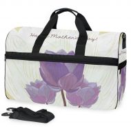 Maolong Beauty Mothers Day Flowers Travel Duffel Bag for Men Women Large Weekender Bag Carry-on Luggage Tote Overnight Bag