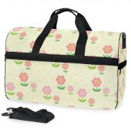Maolong Fresh Lovely Flowers Plants Travel Duffel Bag for Men Women Large Weekender Bag Carry-on Luggage Tote Overnight Bag