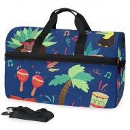 Maolong Tropical Colorful Carnival Travel Duffel Bag for Men Women Large Weekender Bag Carry-on Luggage Tote Overnight Bag