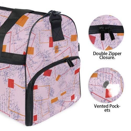  Maolong Cute Painted Child Math Travel Duffel Bag for Men Women Large Weekender Bag Carry-on Luggage Tote Overnight Bag