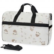 Maolong Cute Cartoon Animal Paws Travel Duffel Bag for Men Women Large Weekender Bag Carry-on Luggage Tote Overnight Bag