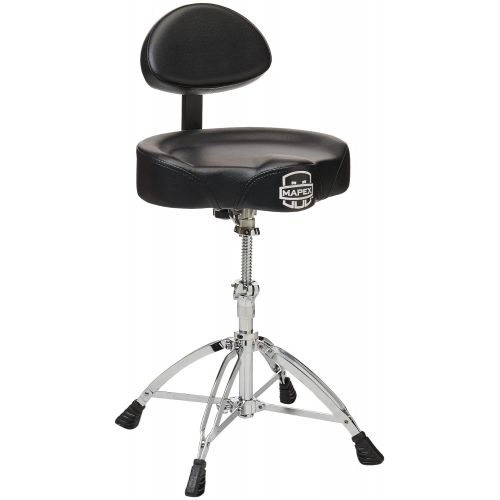  Mapex MAPEX T775 Double Braced Throne with Height Adjustment and Back Rest, Saddle Seat