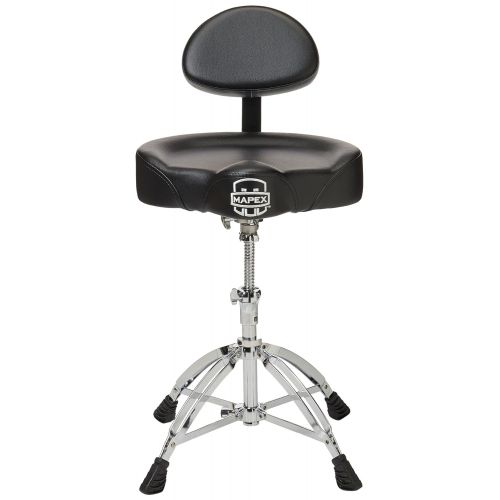  Mapex MAPEX T775 Double Braced Throne with Height Adjustment and Back Rest, Saddle Seat