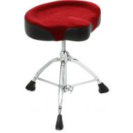 Mapex T865SER Saddle Top Double-braced Drum Throne - Red Cloth