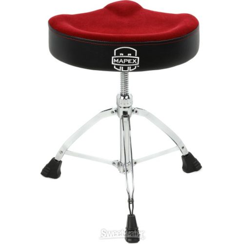  Mapex T865SER Saddle Top Double-braced Drum Throne - Red Cloth