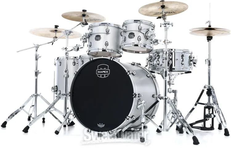  Mapex Saturn Evolution Workhorse 5-piece Shell Pack - Maple & Walnut - Iridium Silver