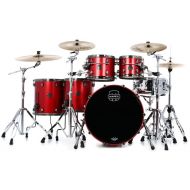 Mapex Saturn Evolution Workhorse 5-piece Shell Pack - Birch & Walnut - Tuscan Red