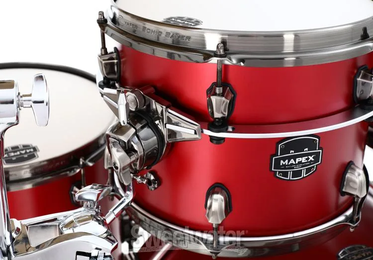  Mapex Saturn Evolution Workhorse 5-piece Shell Pack - Birch & Walnut - Tuscan Red