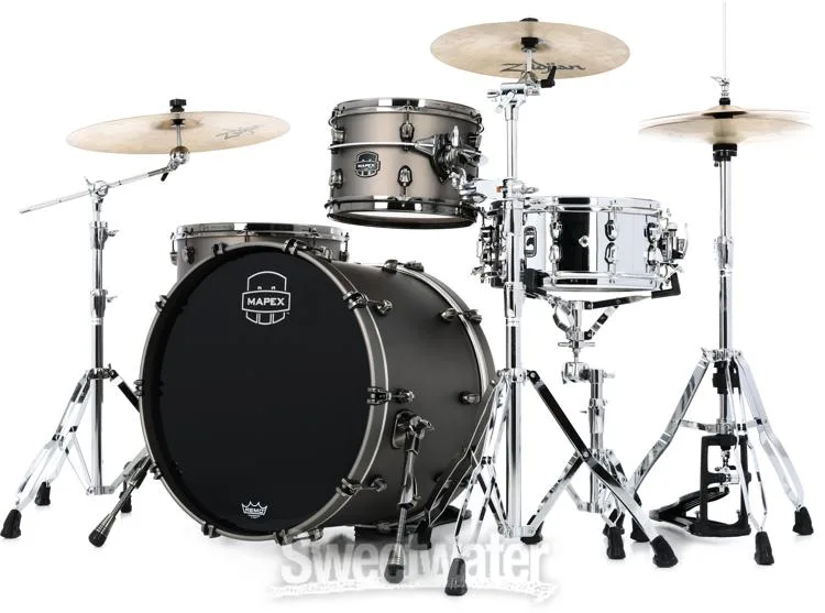  Mapex Saturn Evolution Organic Rock 3-piece Shell Pack - Hybrid - Gun Metal Grey