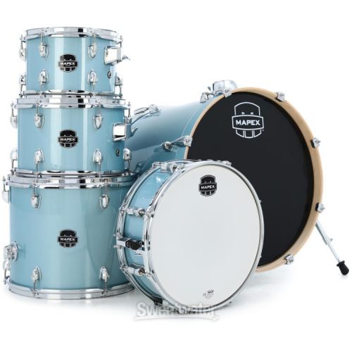  Mapex Venus 5-piece Fusion Complete Drum Set - Aqua Blue Sparkle