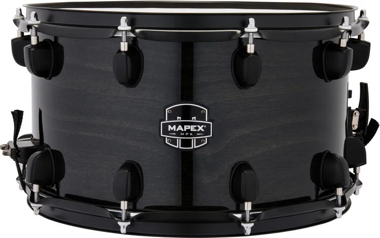  Mapex MPX Maple/Poplar Snare Drum - 8 x 14-inch - Black with Black Hardware