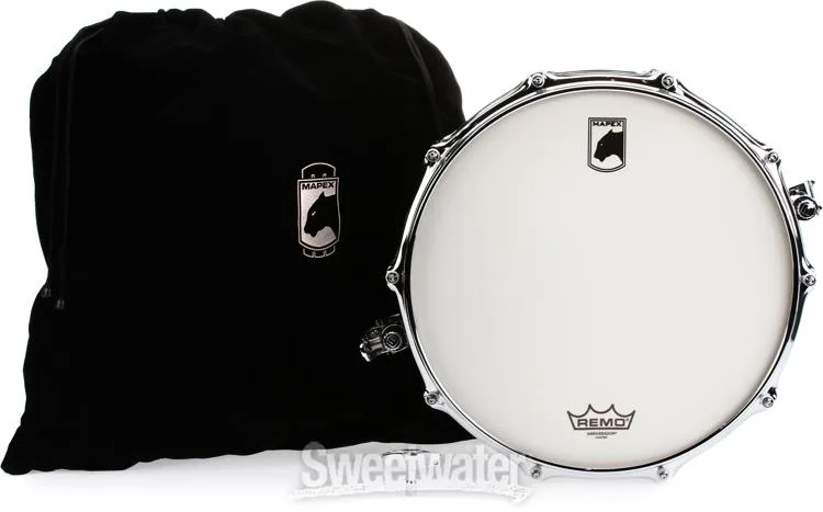  Mapex Black Panther Heritage Snare Drum - 6 x 14-inch - White Strata