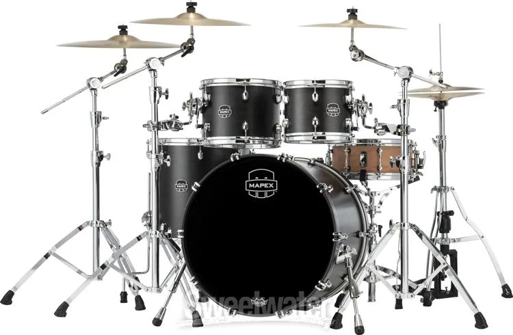  Mapex Saturn 4-piece Rock Shell Pack - Satin Black