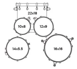  Mapex Armory 5-piece Rock Shell Pack - Rainforest Burst