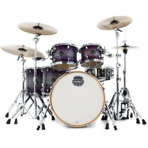  Mapex Armory 6-piece Studioease Shell Pack and 5-piece Venus 400 Series Hardware Pack - Night Sky Burst