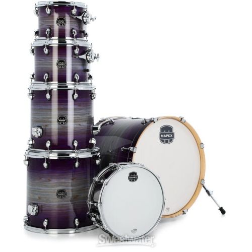  Mapex Armory 6-piece Studioease Shell Pack and 5-piece Venus 400 Series Hardware Pack - Night Sky Burst