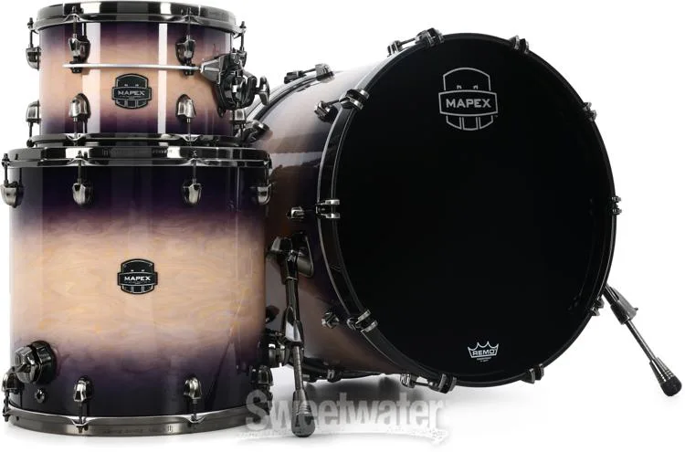  Mapex Saturn Evolution Organic Rock 3-piece Shell Pack - Hybrid - Exotic Violet Burst