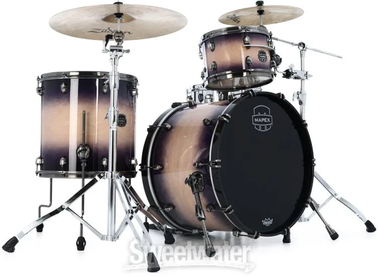  Mapex Saturn Evolution Organic Rock 3-piece Shell Pack - Hybrid - Exotic Violet Burst