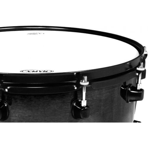  [아마존베스트]MAPEX MPML4800BMB MPX Series Maple Snare Drum 14 x 8, Transparent Black Finish
