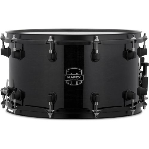  [아마존베스트]MAPEX MPML4800BMB MPX Series Maple Snare Drum 14 x 8, Transparent Black Finish