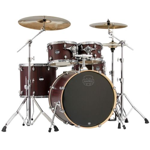  Mapex MAPEX MA529SFRW Mars Series 5 Piece Rock Drum Shell Pack, Blood Wood