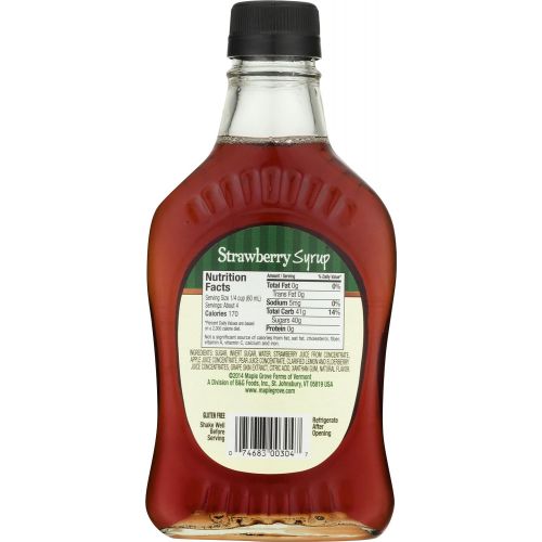  Maple Grove Farms Flavored Syrups, Strawberry, 8.5 Ounce