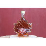 /MapleRowSugarhouse Pure Michigan Maple Syrup - Maple leaf Glass bottle