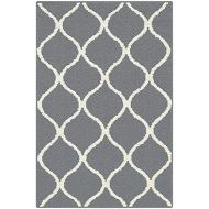 Maples Rugs Rebecca Contemporary Kitchen Rugs Non Skid Accent Area Carpet [Made in USA], 26 x 310, Grey/White