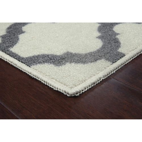  Maples Rugs Accent Rug - Eliza 26 x 310 Non Skid Hallway Entry Rugs Accents [Made in USA] for Kitchen and Entryway, Cream