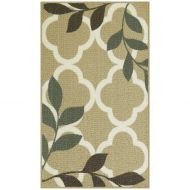 Maples Rugs Kitchen Vera 18 x 210 Non Skid Washable Throw Rugs [Made in USA] for Entryway and Bedroom Neutral