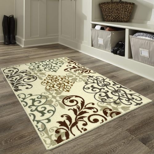  Maples Rugs Kitchen Rug - Eleanor 26 x 310 Non Skid Washable Throw Rugs [Made in USA] for Entryway and Bedroom, Multi