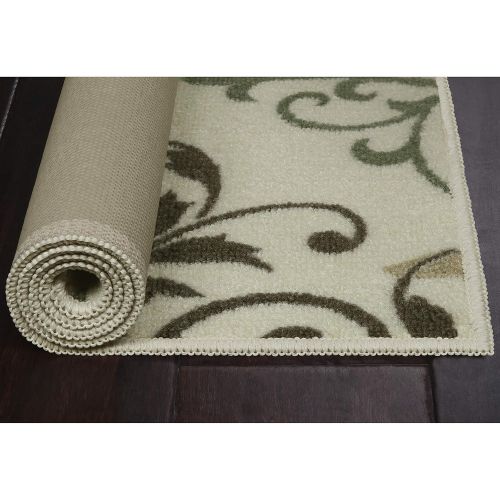  Maples Rugs Kitchen Rug - Eleanor 26 x 310 Non Skid Washable Throw Rugs [Made in USA] for Entryway and Bedroom, Multi