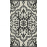 Maples Rugs Kitchen Rug - Vivian 2 x 3 Non Skid Small Accent Throw Rugs [Made in USA] for Entryway and Bedroom, 18 x 210, Grey