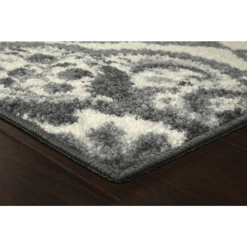  Maples Rugs Kitchen Rug - Vivian 2 x 3 Non Skid Small Accent Throw Rugs [Made in USA] for Entryway and Bedroom, 18 x 210, Grey