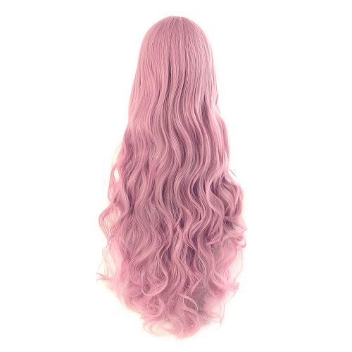  MapofBeauty 32 80cm Long Hair Spiral Curly Cosplay Costume Wig (Rouge Pink)